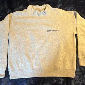 Fear Of God Essentials Gray Mock Neck Crewneck